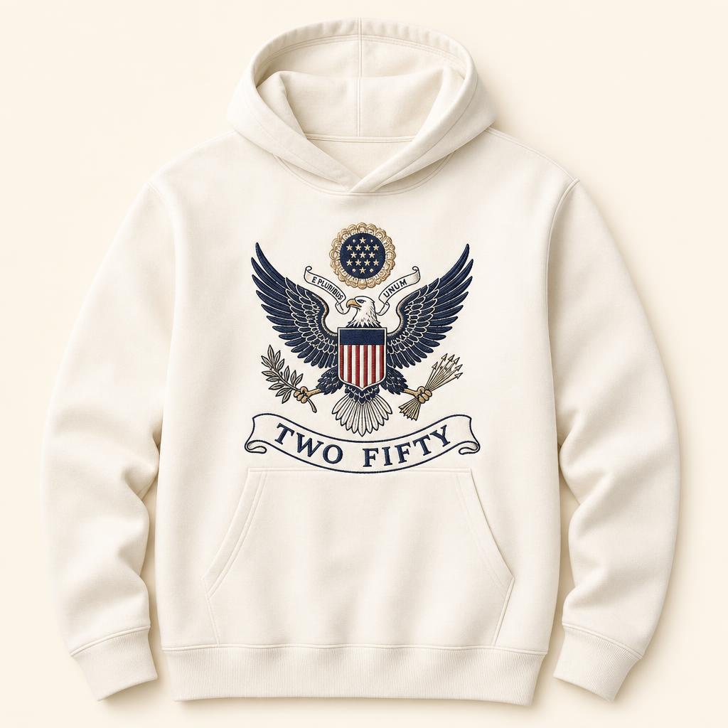 Eagle Crest Hoodie — Ivory White