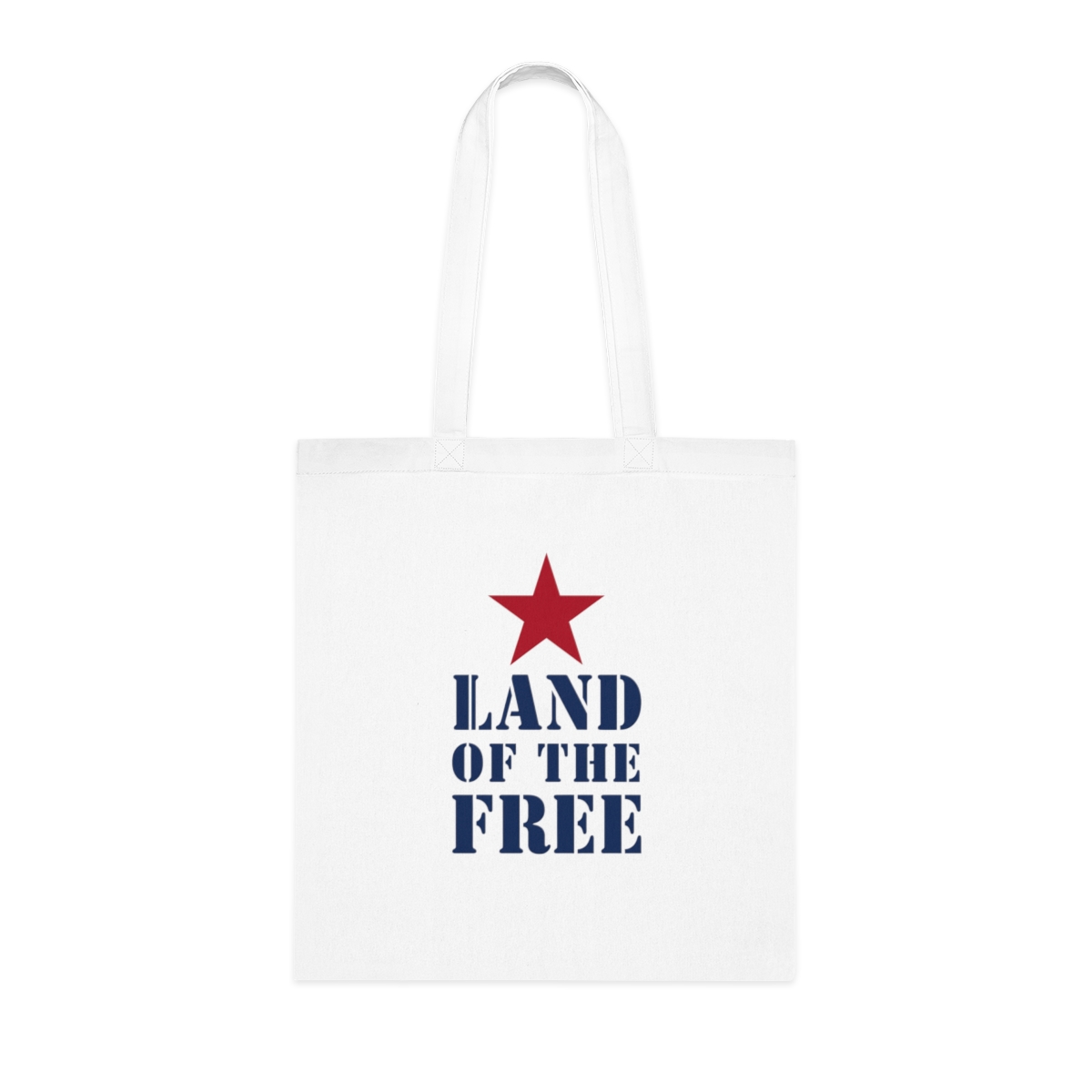 Land of the Free Tote — Ivory White
