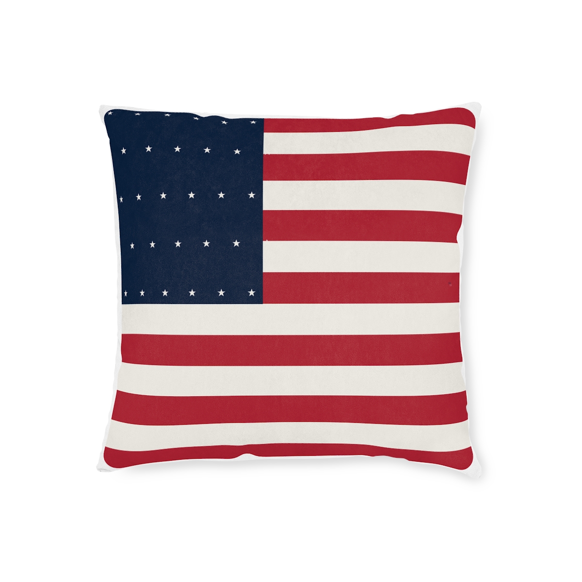 Stars & Stripes Throw Pillow — Ivory White