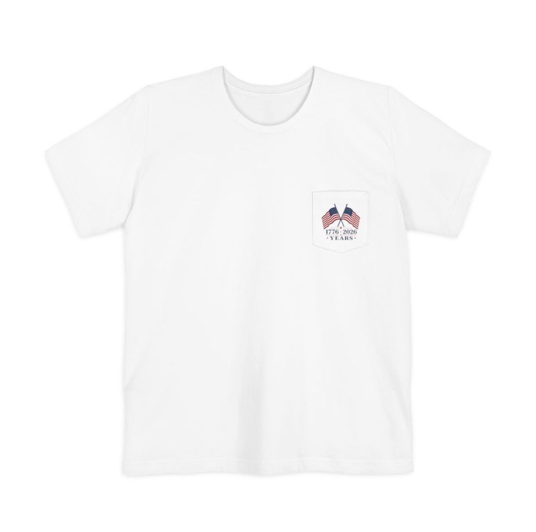 USA 250 Pocket Tee — Ivory White